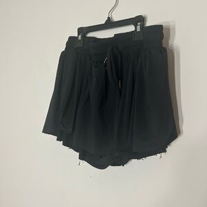 Black flowy athletic shorts